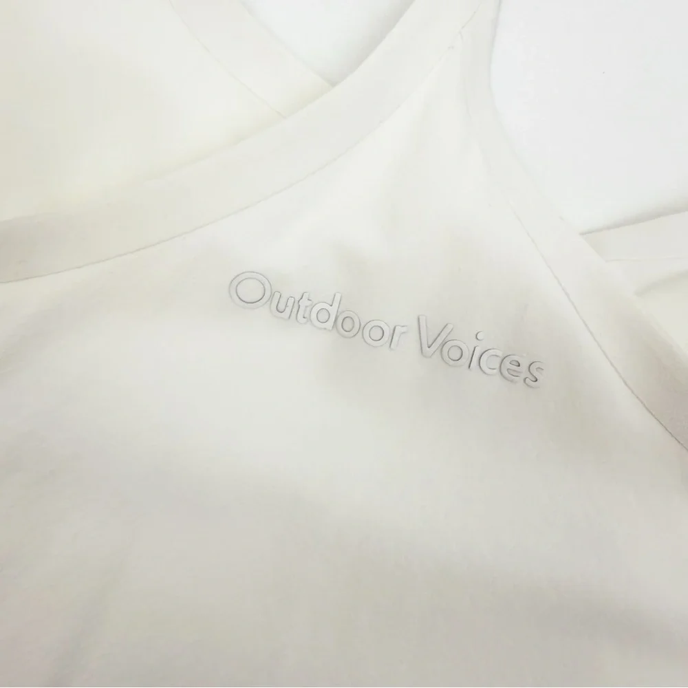 Outdoor Voices The Exercise Dress Tennis Athletic Workout White Lined - Picture 8 of 14